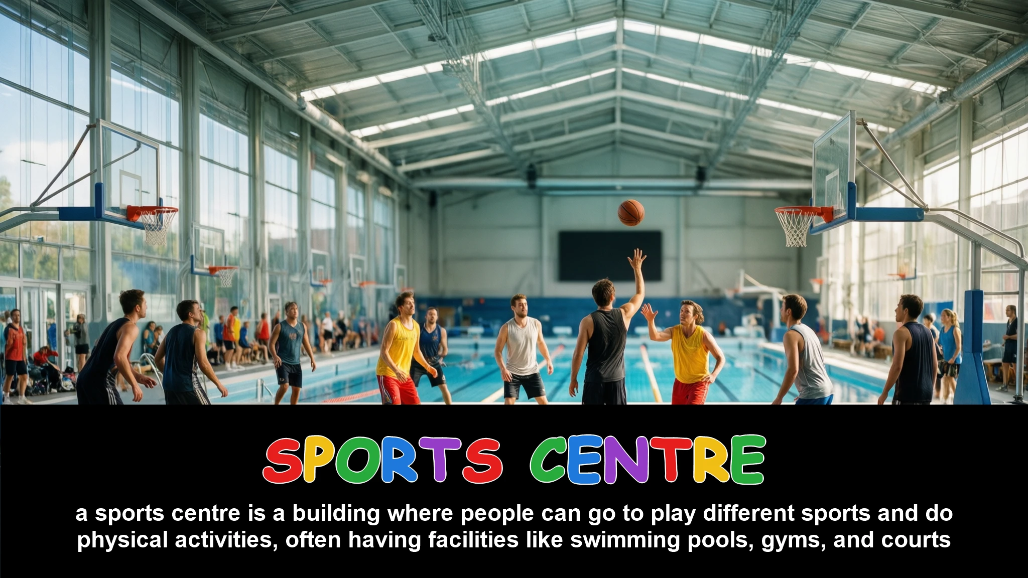 English Illustration for sports centre